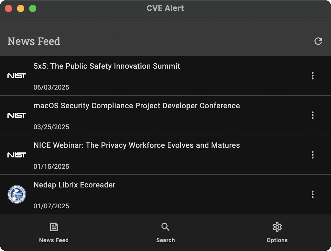 Image showing CVE Alert on macOS Desktop