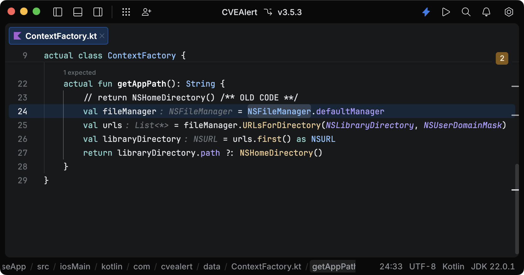IMG of iOS library being accessed from Kotlin