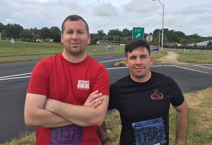 Image of the founder running with his brother.